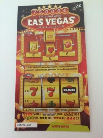 Las Vegas Rubbellose Gewinnchancen