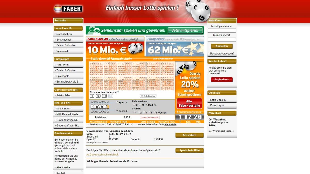 Faber Lotto Abzocke