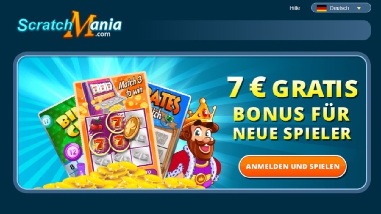 Scratchmania Rubbellose ohne Einzahlung