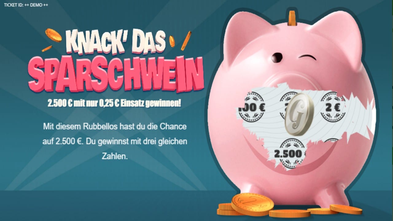 Knack das Sparschwein Rubbellose