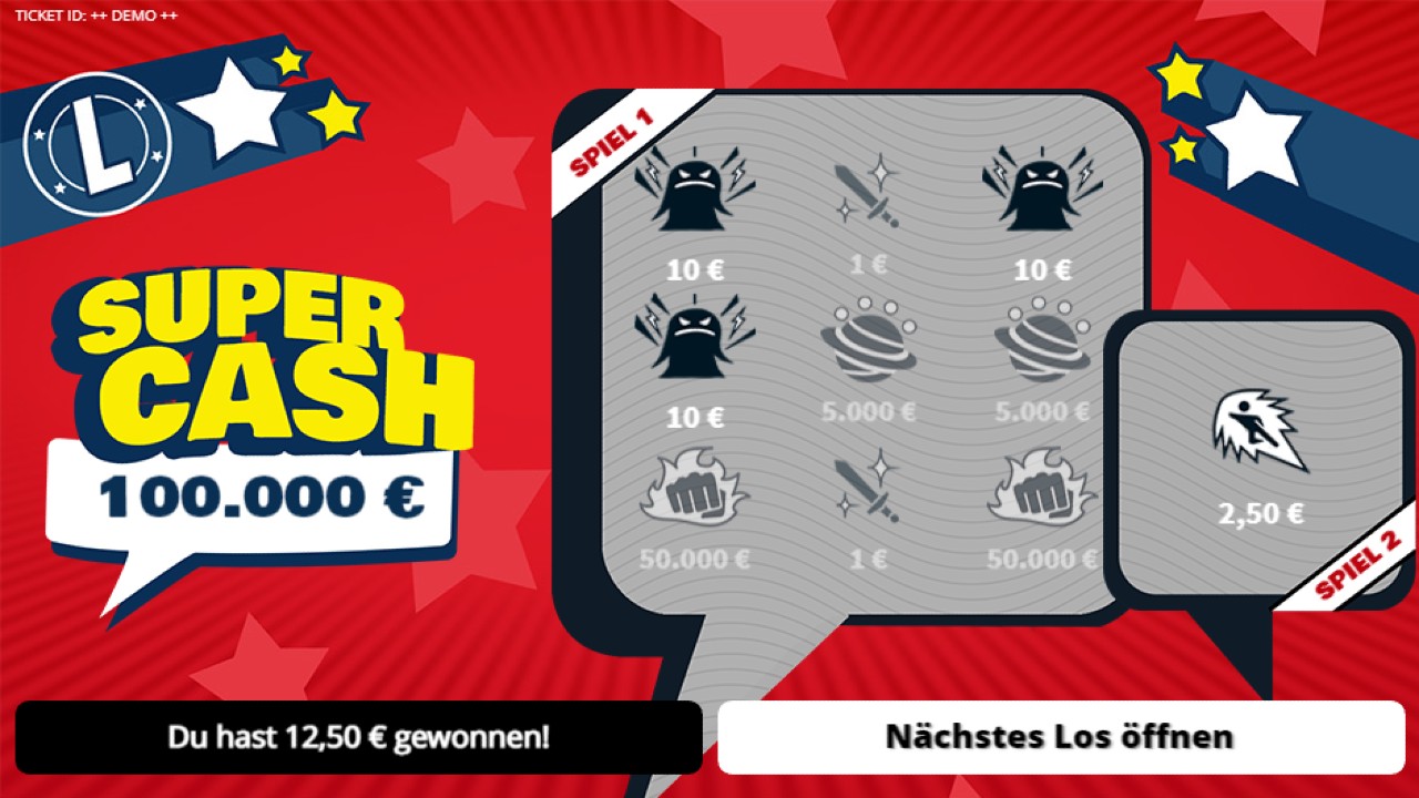 Super Cash L Lottohelden Rubbellose Bonus