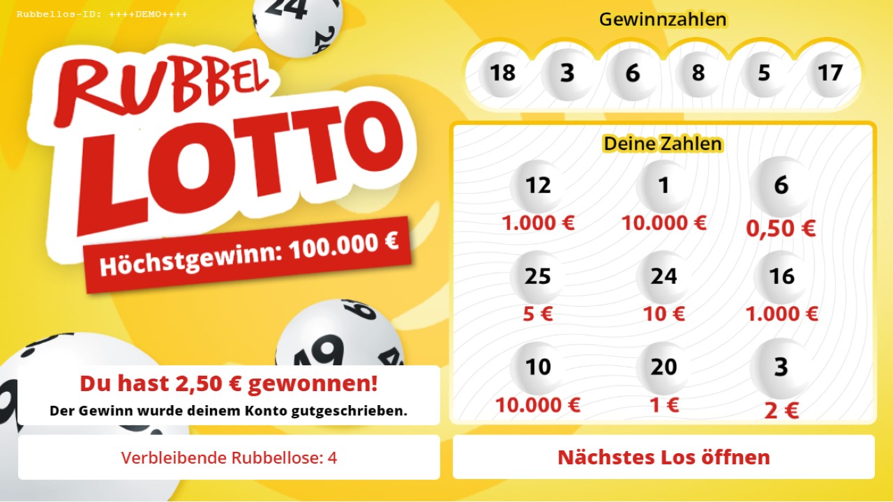 Rubbel Lotto Lose