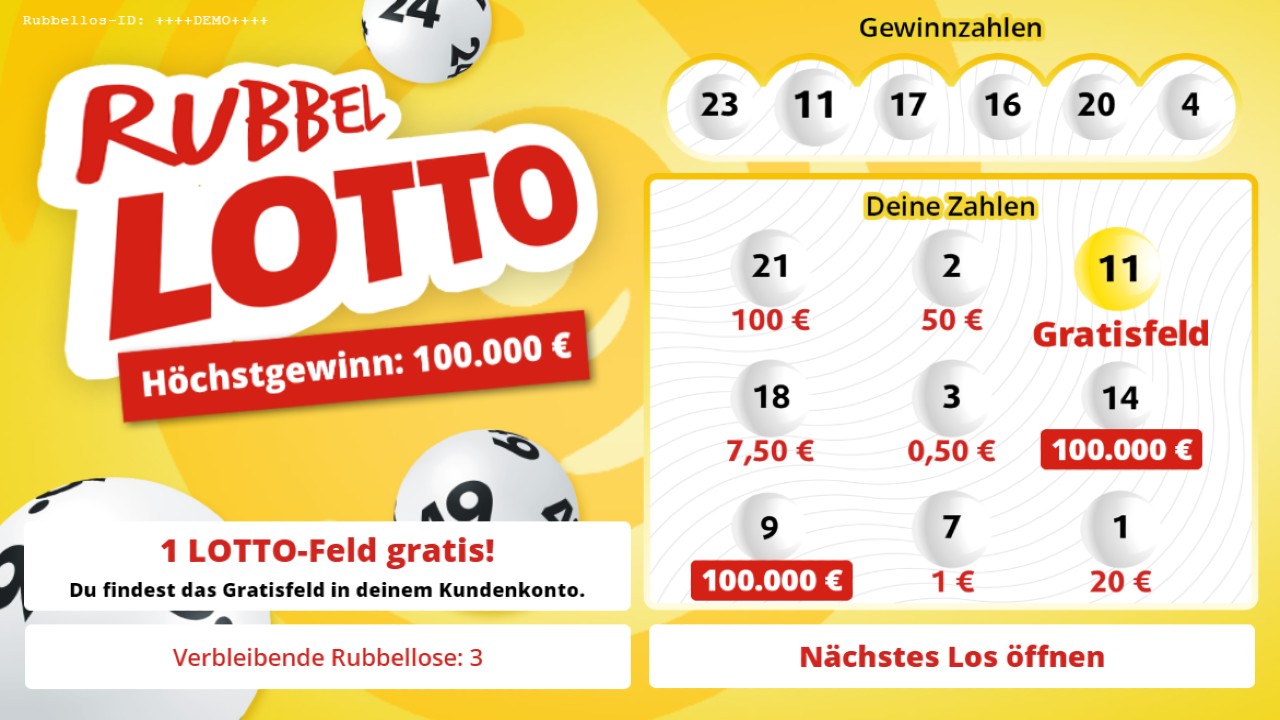 Rubbel Lotto Lose