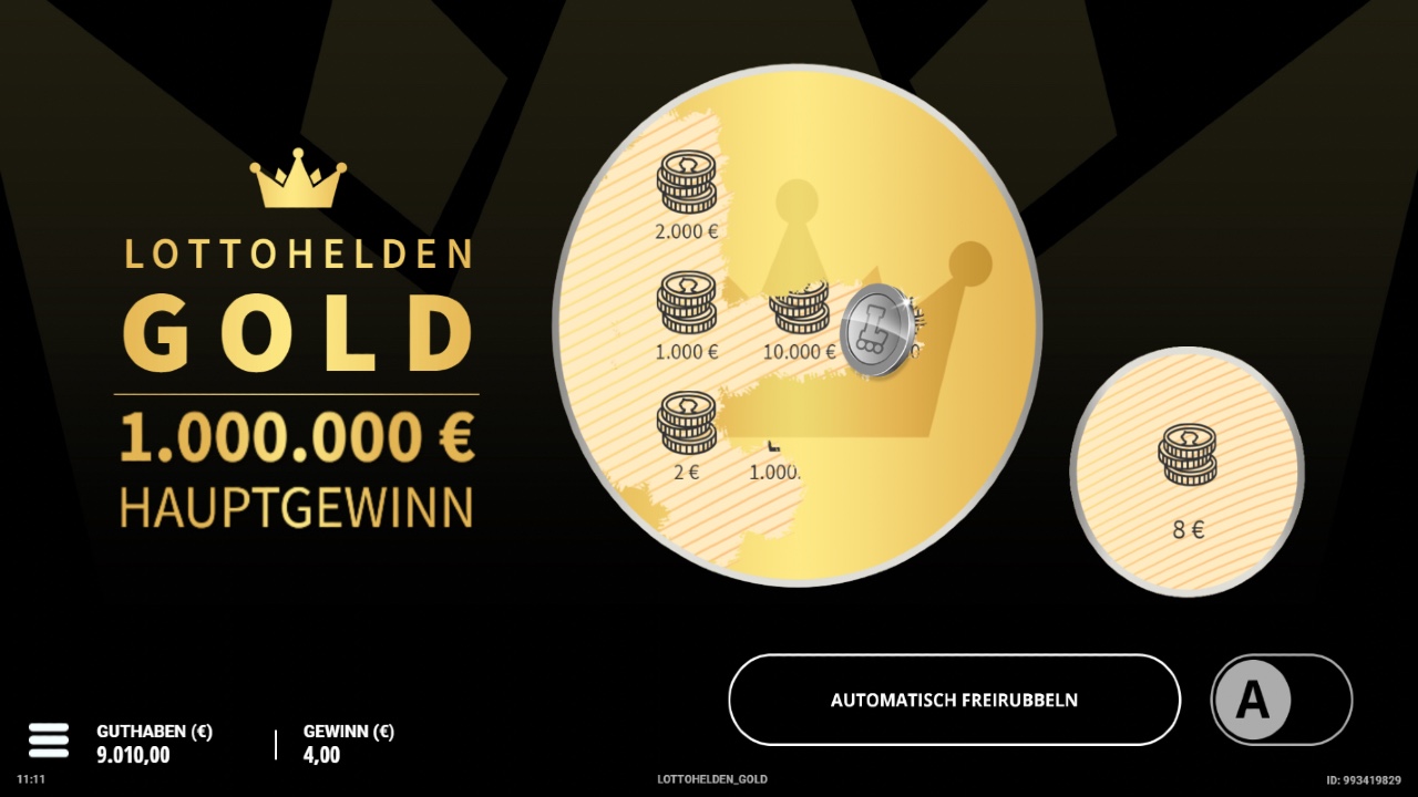 Lottohelden Gold 1MIO Rubbellose