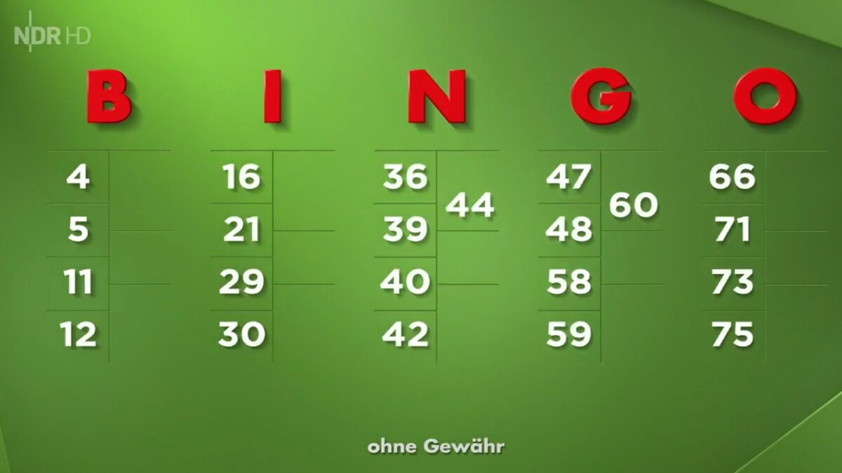 Bingo Sonderauslosung 2025 Elka Nicole